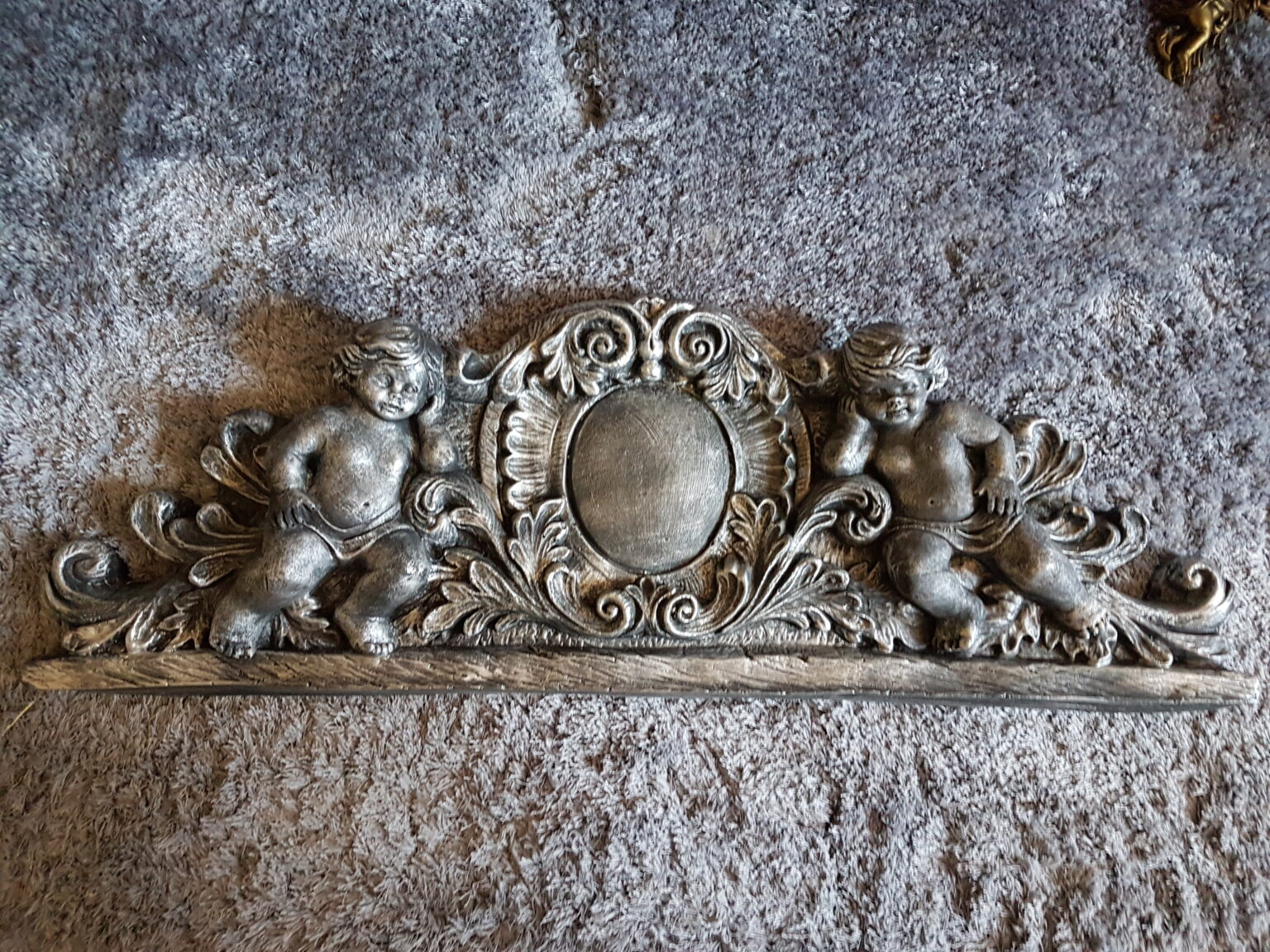 Large Cherub Angel Plaster Wall Plaque Pediment Embellishment ch 32