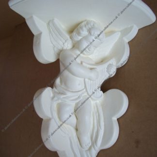 Architectural ornate plaster cherub angel style corner corbel shelf display bracket