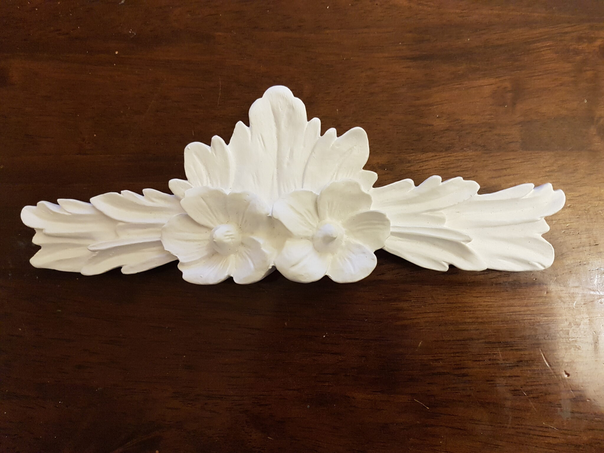 Architectural Flower Embellishment Pediment Wall Decoration Plaque