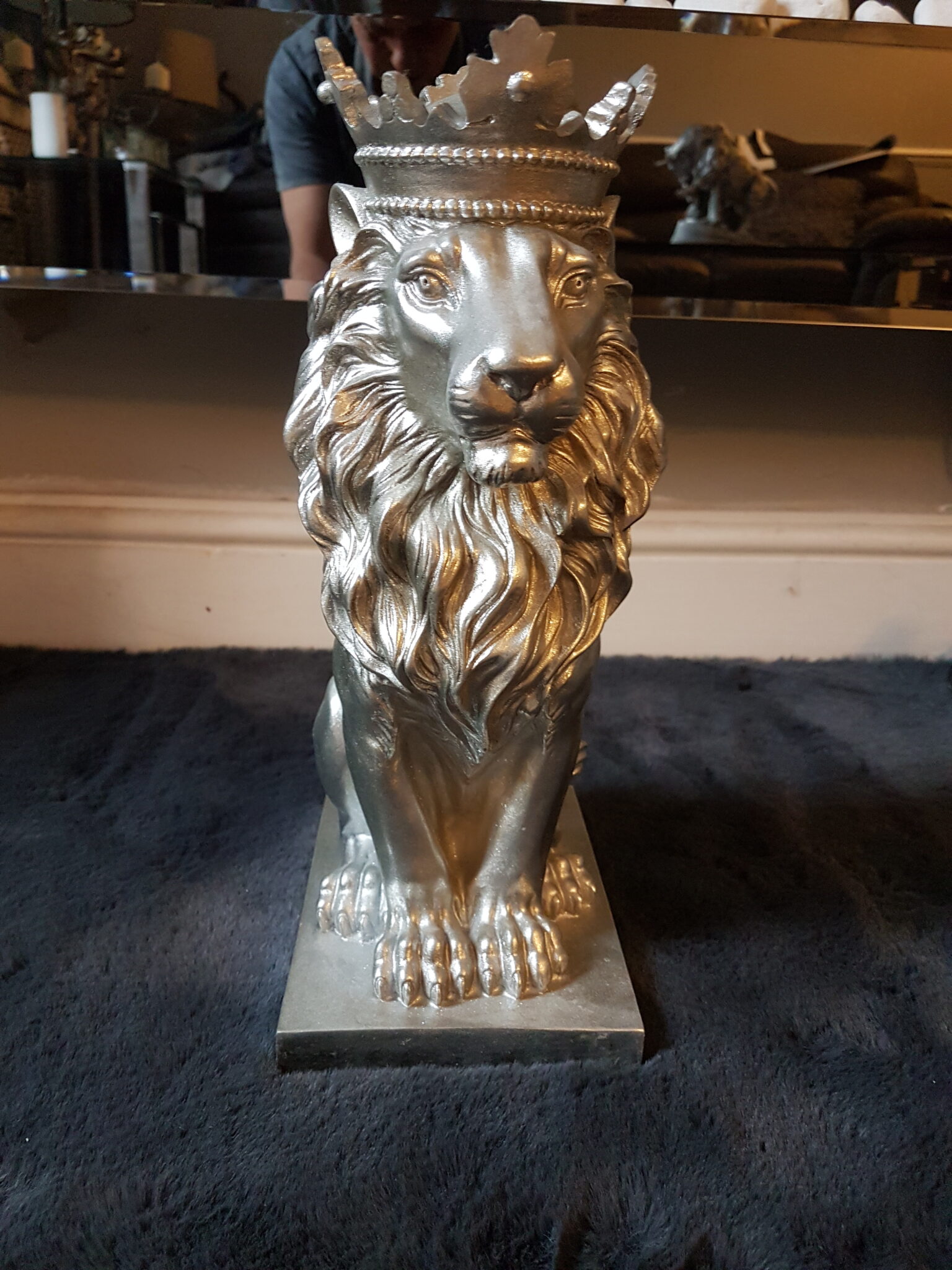 Rubber Latex Mould Mold Lion Statue Figurine Concrete Moulding Ornament