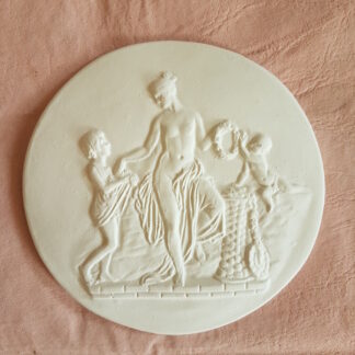 1 19th Century Italian Grand Tour Intaglio Neo Classical Renaissance Miniature Plaster Medallion Plaque