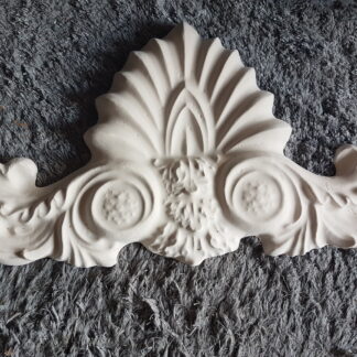Long Ornate Plaster Pediment Embellishment Decor Moulding Wall Plaque Deca